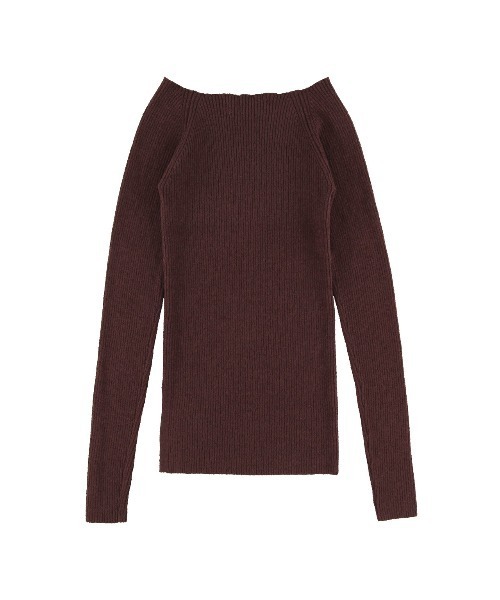 ALEXIA STAM（アリシアスタン）の「Shoulder Button Knit Top/肩ボタンリブニットトップ（ニット/セーター・レディース・グレー/ベージュ/バーガンディー・FREE）」の13枚目の写真