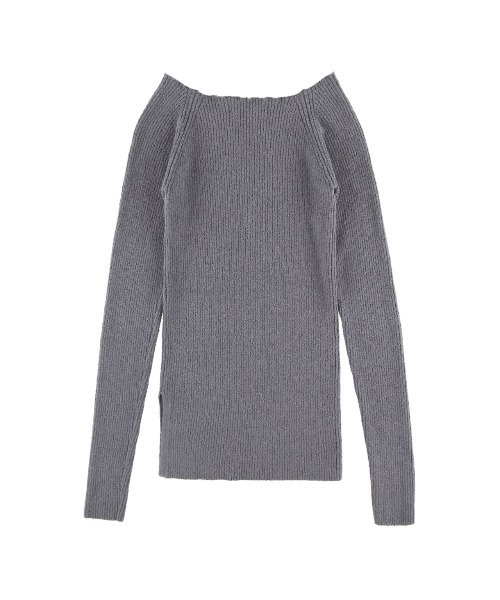 ALEXIA STAM（アリシアスタン）の「Shoulder Button Knit Top/肩ボタンリブニットトップ（ニット/セーター・レディース・グレー/ベージュ/バーガンディー・FREE）」の21枚目の写真