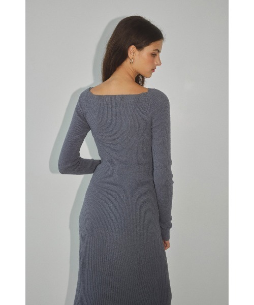 ALEXIA STAM（アリシアスタン）の「Shoulder Button Knit Top/肩ボタンリブニットトップ（ニット/セーター・レディース・グレー/ベージュ/バーガンディー・FREE）」の5枚目の写真