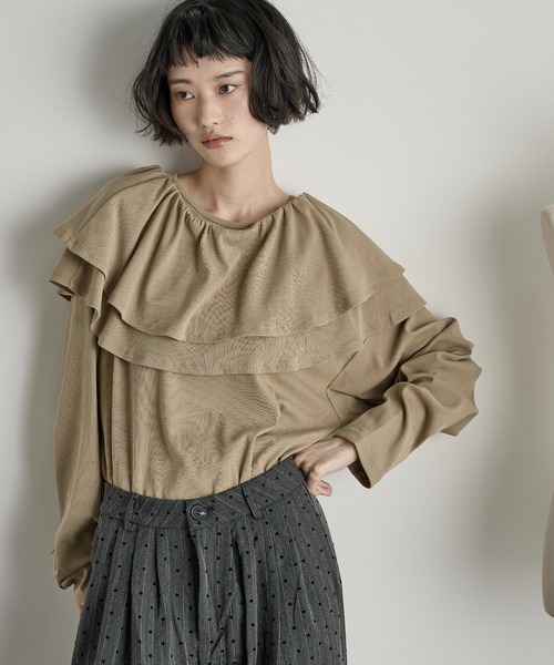 tiit tokyo フリルブラウンビスチェ tiit tokyo フリルブラウン