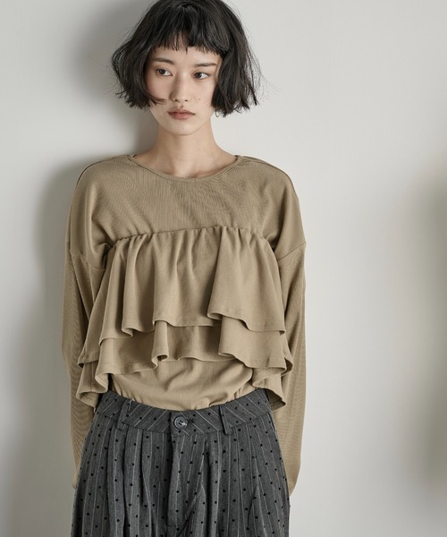 t.japan フリルビスチェ　美品 セール】フリルビスチェセットリブロンT（Tシャツ/カットソー）｜THE