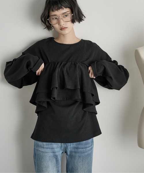 t.japan フリルビスチェ　美品 セール】フリルビスチェセットリブロンT（Tシャツ/カットソー）｜THE