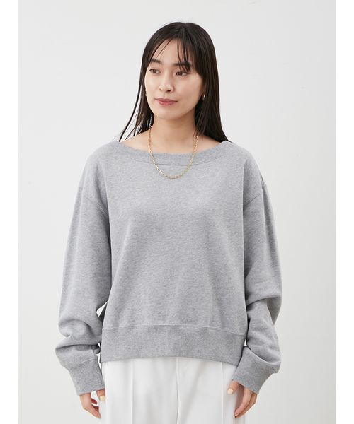 Mila Owen(ミラオーウェン)の「マルチウェイオフショルスウェットプルオーバー(スウェット・レディース・ピンク/グレー/チャコールグレー・F)」の8枚目の写真