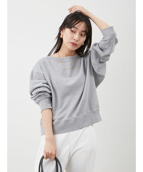 Mila Owen(ミラオーウェン)の「マルチウェイオフショルスウェットプルオーバー(スウェット・レディース・ピンク/グレー/チャコールグレー・F)」の15枚目の写真