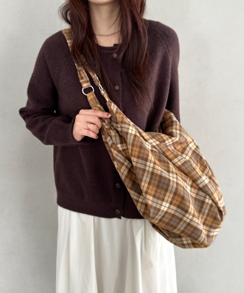 セール】【A4収納大容量】チェック 総柄トートバッグ（トートバッグ