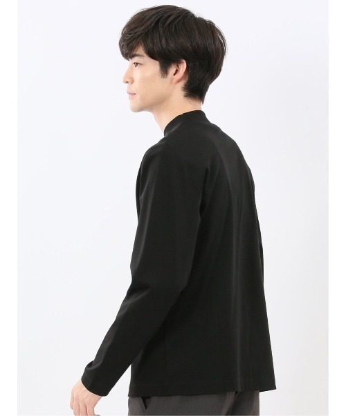 TAKA-Q(タカキュー)の「Tシャツ メンズ 長袖 ストレッチ 綿 コットン 無地 シルケット スムス モックネック ドレスT(Tシャツ/カットソー・メンズ・ブラック/ライトグレー・LARGE/S/MEDIUM/X-LARGE)」の4枚目の写真