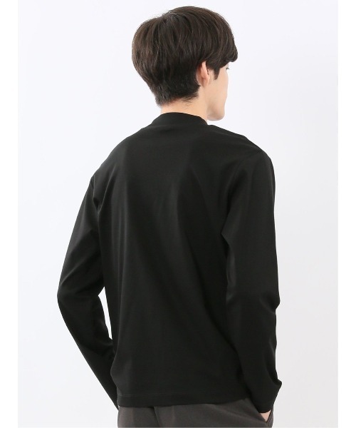 TAKA-Q(タカキュー)の「Tシャツ メンズ 長袖 ストレッチ 綿 コットン 無地 シルケット スムス モックネック ドレスT(Tシャツ/カットソー・メンズ・ブラック/ライトグレー・LARGE/S/MEDIUM/X-LARGE)」の5枚目の写真