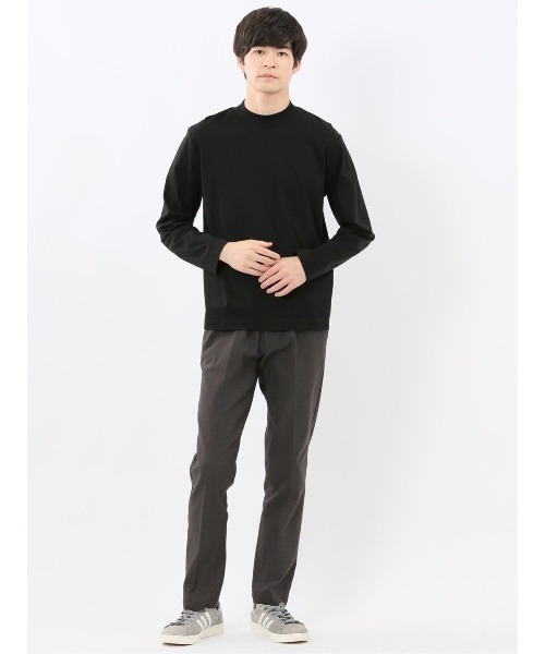 TAKA-Q(タカキュー)の「Tシャツ メンズ 長袖 ストレッチ 綿 コットン 無地 シルケット スムス モックネック ドレスT(Tシャツ/カットソー・メンズ・ブラック/ライトグレー・LARGE/S/MEDIUM/X-LARGE)」の7枚目の写真