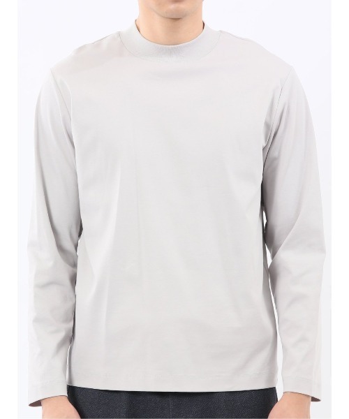 TAKA-Q(タカキュー)の「Tシャツ メンズ 長袖 ストレッチ 綿 コットン 無地 シルケット スムス モックネック ドレスT(Tシャツ/カットソー・メンズ・ブラック/ライトグレー・LARGE/S/MEDIUM/X-LARGE)」の9枚目の写真