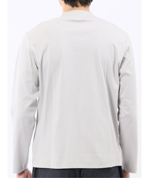 TAKA-Q(タカキュー)の「Tシャツ メンズ 長袖 ストレッチ 綿 コットン 無地 シルケット スムス モックネック ドレスT(Tシャツ/カットソー・メンズ・ブラック/ライトグレー・LARGE/S/MEDIUM/X-LARGE)」の11枚目の写真