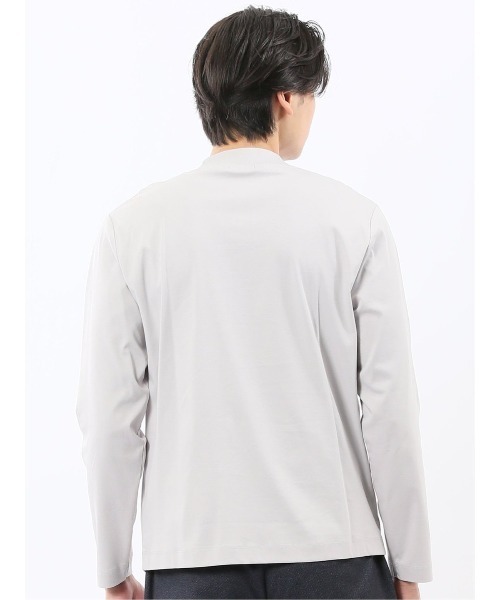 TAKA-Q(タカキュー)の「Tシャツ メンズ 長袖 ストレッチ 綿 コットン 無地 シルケット スムス モックネック ドレスT(Tシャツ/カットソー・メンズ・ブラック/ライトグレー・LARGE/S/MEDIUM/X-LARGE)」の15枚目の写真