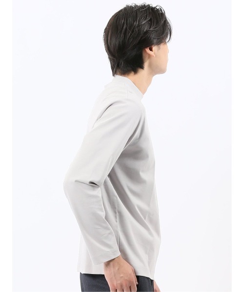 TAKA-Q(タカキュー)の「Tシャツ メンズ 長袖 ストレッチ 綿 コットン 無地 シルケット スムス モックネック ドレスT(Tシャツ/カットソー・メンズ・ブラック/ライトグレー・LARGE/S/MEDIUM/X-LARGE)」の16枚目の写真