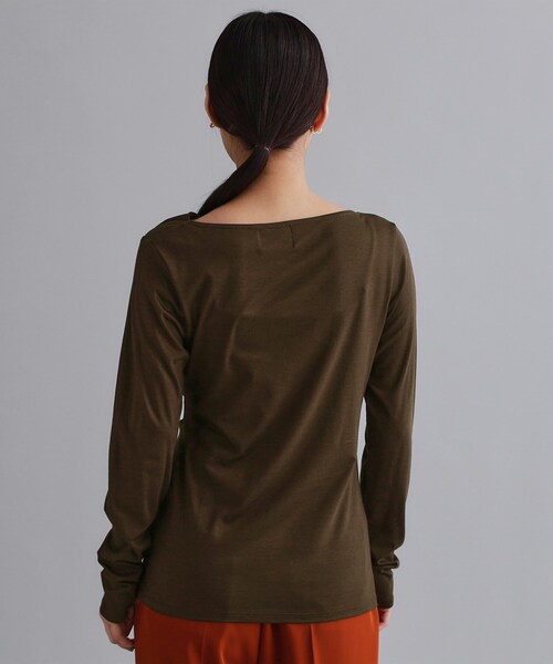 OPAQUE.CLIP（オペークドットクリップ）の「【es】アシメドレープカットソー【洗濯機OK】（Tシャツ/カットソー・レディース・ライトベージュ/ブラウン系その他・36/38）」の13枚目の写真