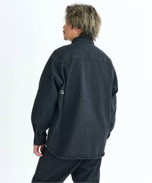 Quiksilver(クイックシルバー)の「DENIM WASH SHIRT/クイックシルバー長袖デニムシャツ(シャツ/ブラウス・メンズ・ブラック/グレー・MEDIUM/LARGE/X-LARGE)」の7枚目の写真