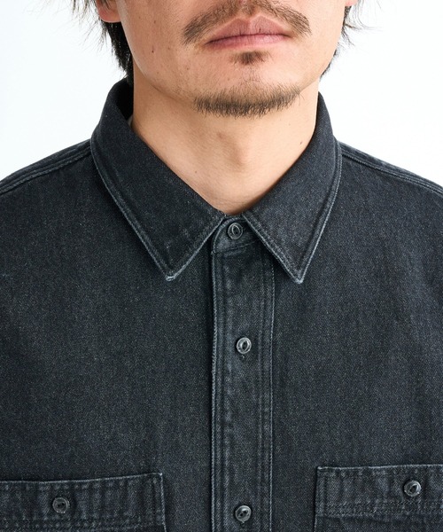 Quiksilver(クイックシルバー)の「DENIM WASH SHIRT/クイックシルバー長袖デニムシャツ(シャツ/ブラウス・メンズ・ブラック/グレー・MEDIUM/LARGE/X-LARGE)」の9枚目の写真
