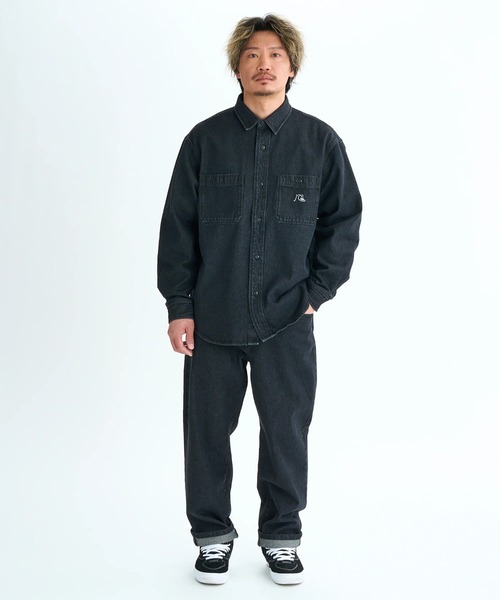 Quiksilver(クイックシルバー)の「DENIM WASH SHIRT/クイックシルバー長袖デニムシャツ(シャツ/ブラウス・メンズ・ブラック/グレー・MEDIUM/LARGE/X-LARGE)」の14枚目の写真