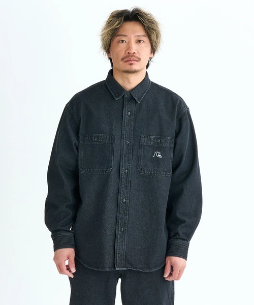 Quiksilver(クイックシルバー)の「DENIM WASH SHIRT/クイックシルバー長袖デニムシャツ(シャツ/ブラウス・メンズ・ブラック/グレー・MEDIUM/LARGE/X-LARGE)」の20枚目の写真
