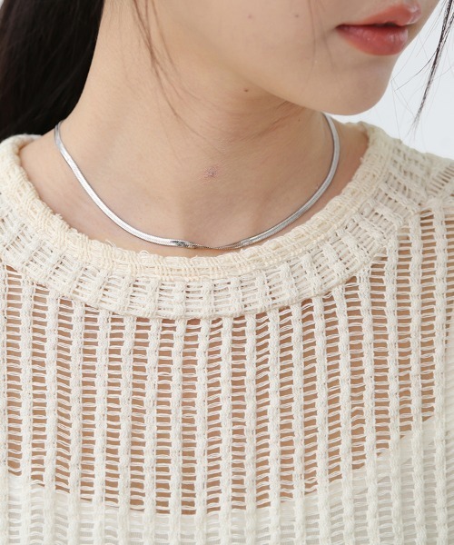 ONEP STAR(ワンピスター)の「シースルーメッシュロングトップス(Tシャツ/カットソー・レディース・ブラック・MEDIUM)」の7枚目の写真