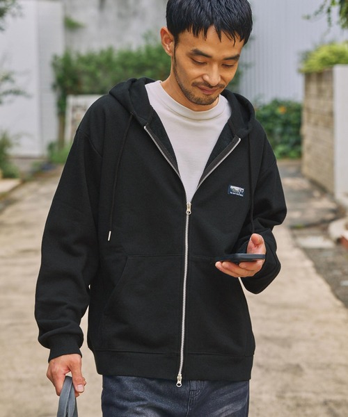 THE CRAFT CREW PRODUCTS(ザクラフトクループロダクツ)の「【セットアップ対応】12ozヘビーウェイト ダブルジップ裏毛スウェットパーカー / 抗菌防臭【THE CRAFT CREW PRODUCTS】(パーカー・メンズ・ダークブラウン/ネイビー/スミクロ/アッシュグレー/ブラック・S/L/M)」の12枚目の写真