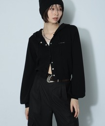 ウールMIXショートパーカー