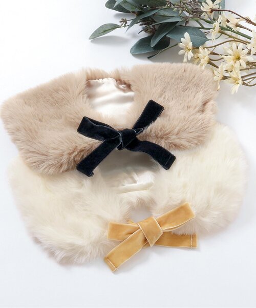 apres les cours（アプレレクール）の「ファーティペット（ネックウォーマー/スヌード・キッズ・ベージュ/アイボリー・100/140）」の11枚目の写真