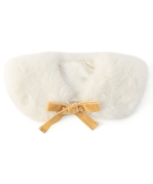 apres les cours（アプレレクール）の「ファーティペット（ネックウォーマー/スヌード・キッズ・ベージュ/アイボリー・100/140）」の9枚目の写真