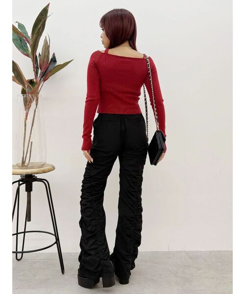 EVRIS（エヴリス）の「ギャザーフレアパンツ（その他パンツ・レディース・ブラック/ブラウン・SMALL/MEDIUM）」の15枚目の写真