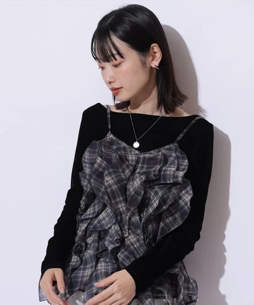 Mystrada オーガンティアードキャミ