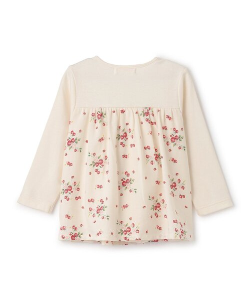 sense of wonder（センスオブワンダー）の「【オーガニック】野イチゴ長袖チュニック【日本製】（チュニック・キッズ・ホワイト系・80ｃｍ/90cm/100cm/110cm/120cm）」の2枚目の写真