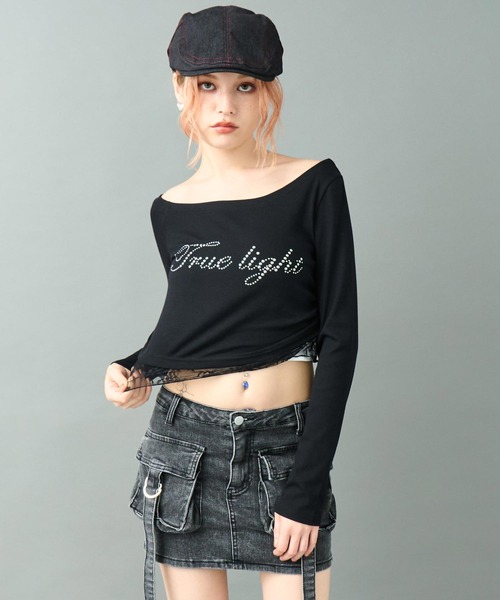 ANAP（アナップ）の「カラーステッチデニムハンチング（ハンチング/ベレー帽・レディース・ブラウン/ブラック・F）」の8枚目の写真