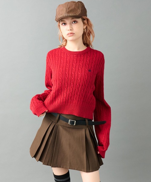 ANAP（アナップ）の「カラーステッチデニムハンチング（ハンチング/ベレー帽・レディース・ブラウン/ブラック・F）」の11枚目の写真