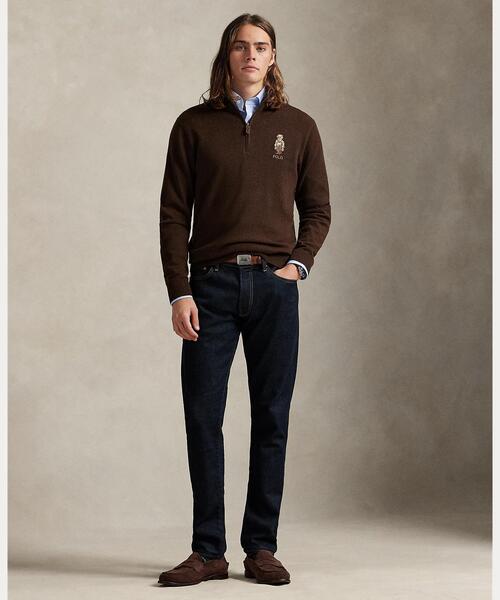 ポロ ラルフローレン ベアウールクォータージップセーター 秋冬 サイズM 新品 Polo ベア ウール クォータージップ セーター（ニット/セーター