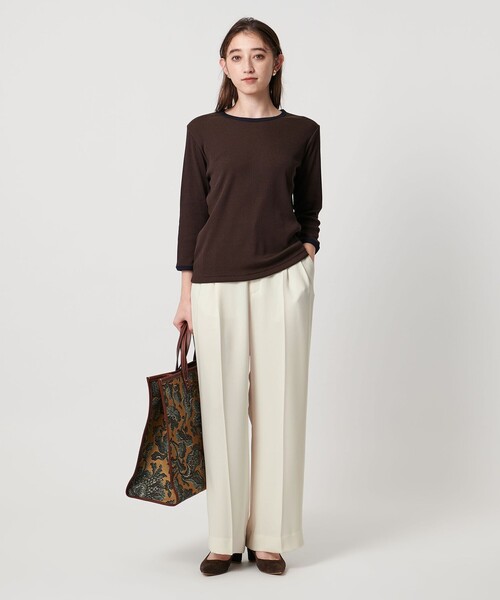 2タック ワイドパンツ WHITE ‐ウォッシャブル‐（スラックス）｜UNITED