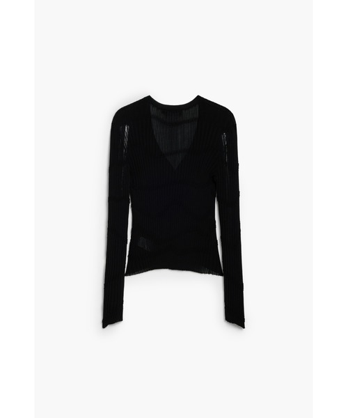 Desigual(デシグアル)の「テクスチャ付きフィットカーディガン(カーディガン/ボレロ・レディース・ブラック・S/M/XS/L/XL)」の1枚目の写真