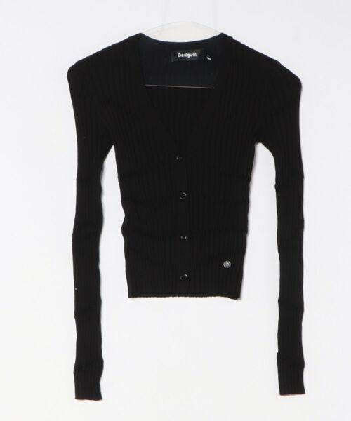 Desigual(デシグアル)の「テクスチャ付きフィットカーディガン(カーディガン/ボレロ・レディース・ブラック・S/M/XS/L/XL)」の5枚目の写真