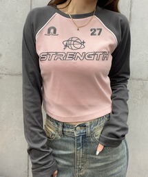 ショート丈ラグラン長袖Tシャツ