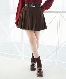 MAJESTIC LEGON | ベルトセットプリーツミニスカパン(スカート)