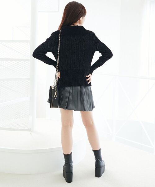 MAJESTIC LEGON（マジェスティックレゴン）の「ベルトセットプリーツミニスカパン（スカート・レディース・ブラック/ブラウン/グレー系その他/グレー系その他4・MEDIUM）」の21枚目の写真