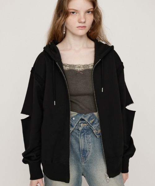 SLIT ZIP SW PK スリット ジップ スウェット パーカー 秋服 冬服