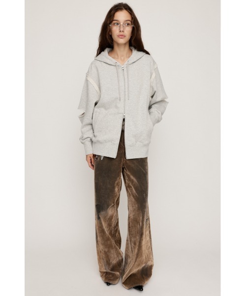 SLY(スライ)の「SLIT ZIP SW PK スリット ジップ スウェット パーカー 秋服 冬服(パーカー・レディース・ブラック/杢グレー/ブラウン・FREE)」の11枚目の写真