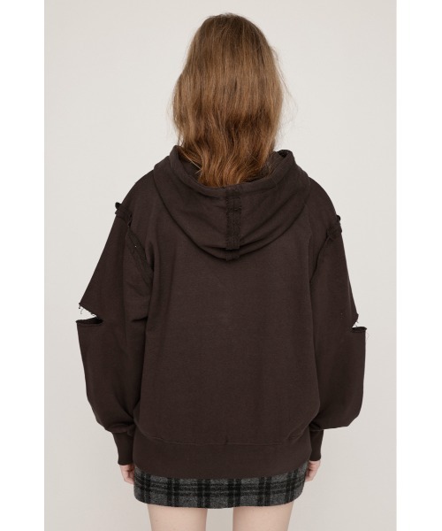 SLY(スライ)の「SLIT ZIP SW PK スリット ジップ スウェット パーカー 秋服 冬服(パーカー・レディース・ブラック/杢グレー/ブラウン・FREE)」の14枚目の写真