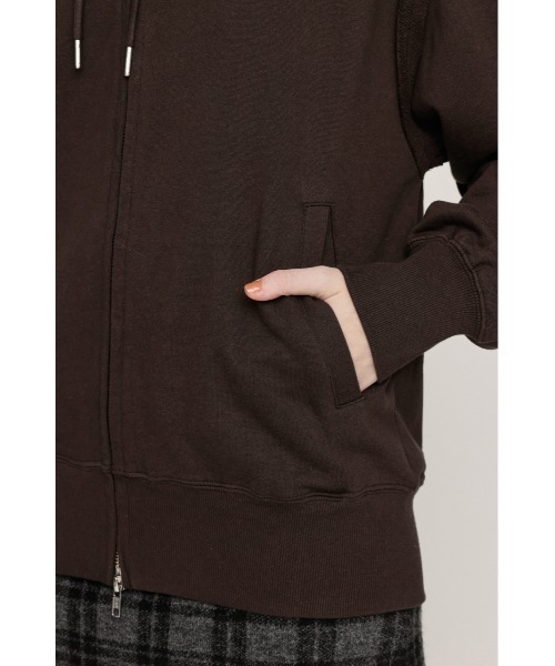 SLY(スライ)の「SLIT ZIP SW PK スリット ジップ スウェット パーカー 秋服 冬服(パーカー・レディース・ブラック/杢グレー/ブラウン・FREE)」の17枚目の写真