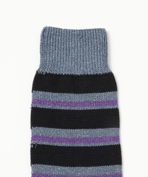 B:MING by BEAMS（ビーミングバイビームス）の「ROSTER SOX / ラメ ボーダー ソックス（ソックス/靴下・メンズ・ブルー/グレー・ONE SIZE）」の3枚目の写真