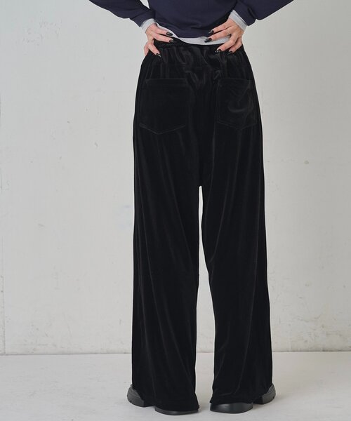WHO'S WHO gallery（フーズフーギャラリー）の「スラポケベロアパンツ（その他パンツ・レディース・ブラック/ブラウン・SMALL/MEDIUM）」の5枚目の写真