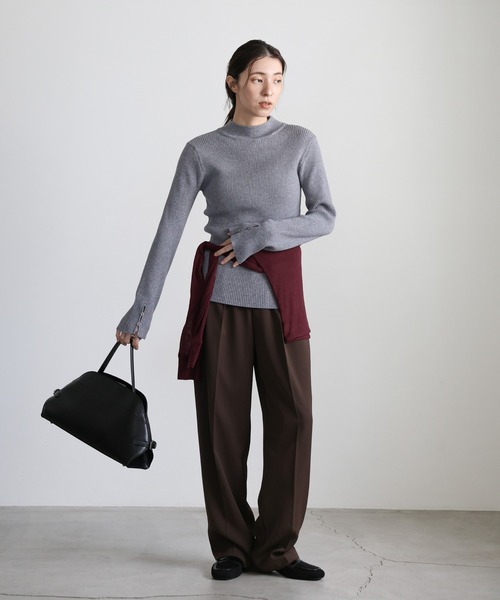 select MOCA（セレクトモカ）の「スリーブスリットプチハイリブニット（ニット/セーター・レディース・アイボリー/ブラック/グレー/ブラウン/ベージュ・FREE）」の18枚目の写真