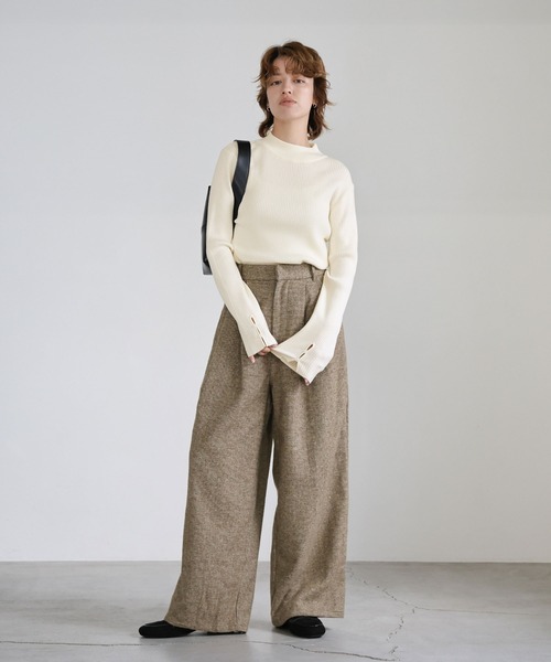 select MOCA（セレクトモカ）の「スリーブスリットプチハイリブニット（ニット/セーター・レディース・アイボリー/ブラック/グレー/ブラウン/ベージュ・FREE）」の19枚目の写真