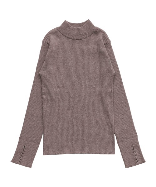 select MOCA（セレクトモカ）の「スリーブスリットプチハイリブニット（ニット/セーター・レディース・アイボリー/ブラック/グレー/ブラウン/ベージュ・FREE）」の8枚目の写真