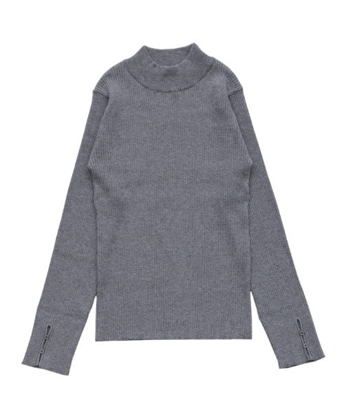 select MOCA（セレクトモカ）の「スリーブスリットプチハイリブニット（ニット/セーター・レディース・アイボリー/ブラック/グレー/ブラウン/ベージュ・FREE）」の9枚目の写真