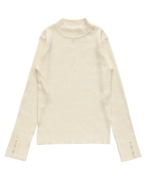 select MOCA（セレクトモカ）の「スリーブスリットプチハイリブニット（ニット/セーター・レディース・アイボリー/ブラック/グレー/ブラウン/ベージュ・FREE）」の10枚目の写真