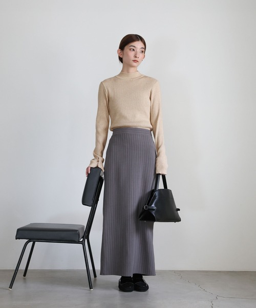 select MOCA（セレクトモカ）の「スリーブスリットプチハイリブニット（ニット/セーター・レディース・アイボリー/ブラック/グレー/ブラウン/ベージュ・FREE）」の20枚目の写真